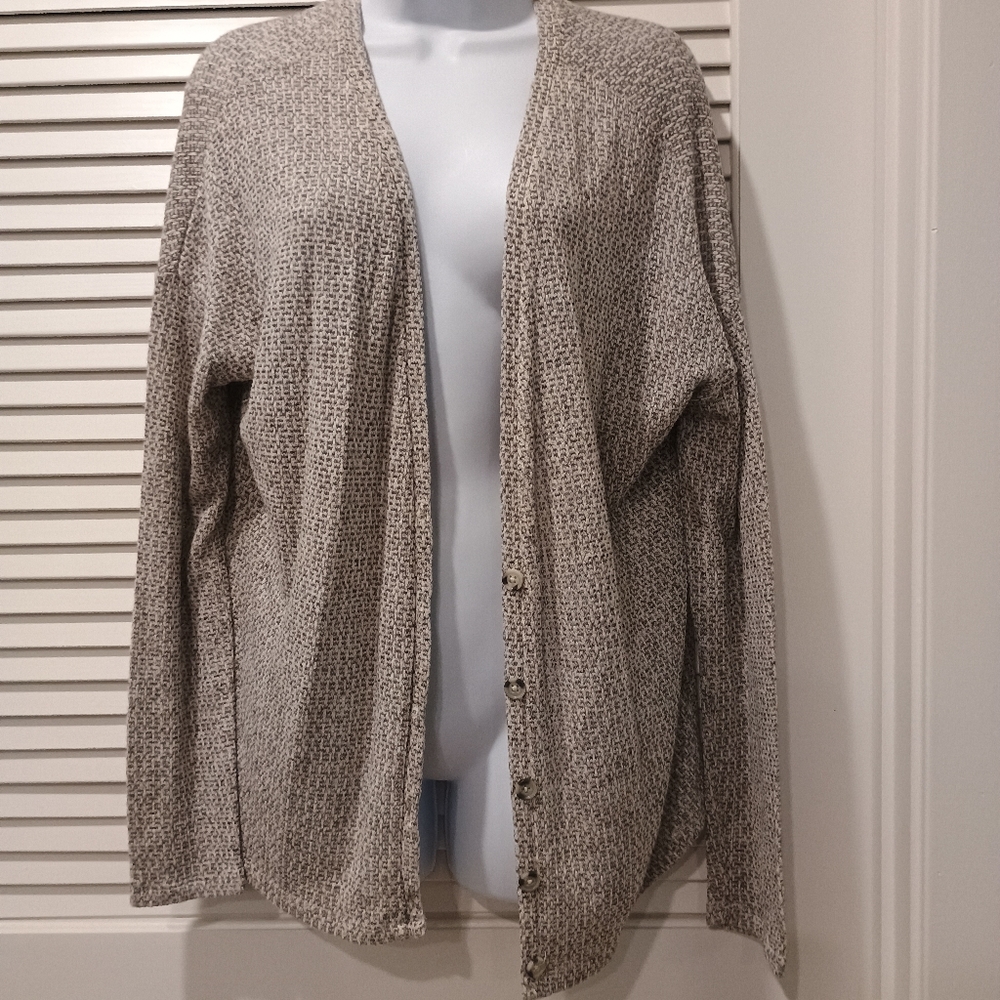 American Eagle Outfitters Women's Beige Cardigan Sweater Size Large